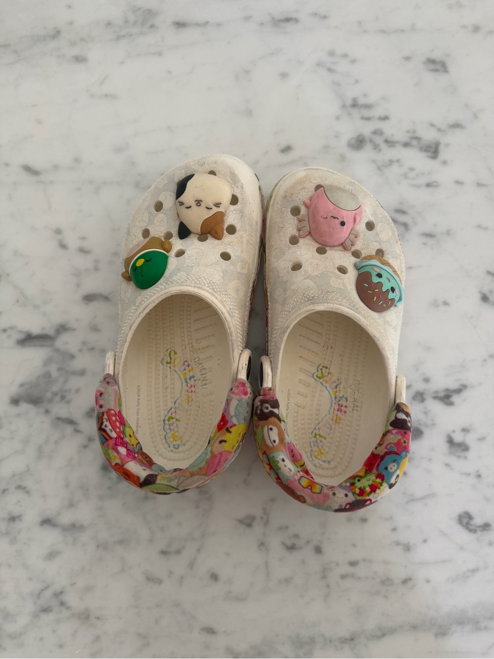 Crocs squishmallow White Slip-On Clog Shoes with Cute Charms